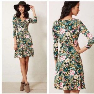LILKA Twist Front Floral Midi Dress S